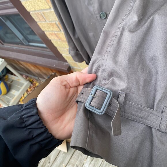 Men's Vintage 1998 YSL Yves Saint Laurent Wool Brown Button Coat Jacket Size 40 - Picture 16 of 16